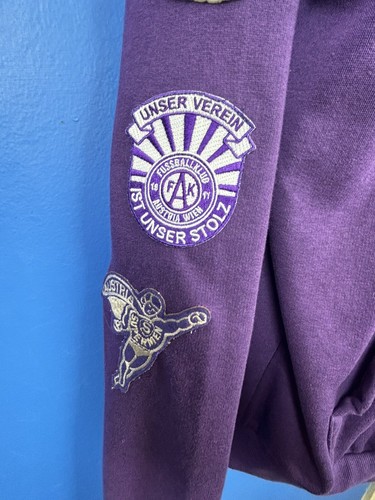 Austria Wein fan-made purple hoody with lots of patches medium - Picture 4 of 12