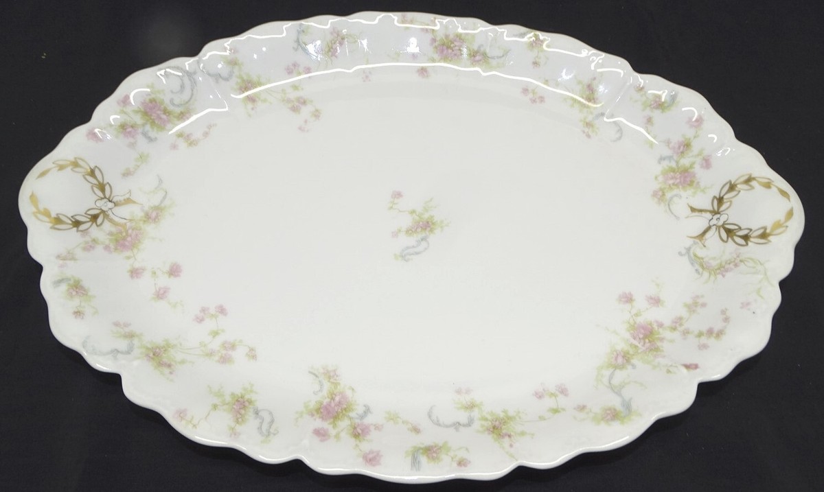 Haviland - フランス製Limoges Haviland 美しい繊細なレリーフ リムディッシュ RARE ANTIQUE! Haviland Limoges France Covered Serving Dish