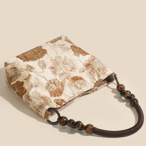 Lady Chinese Embroidered Hanfu Bag Cheongsam Shoulder Bag Retro Beaded Handbag - Picture 8 of 13