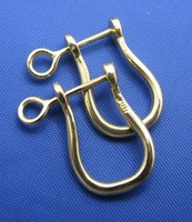 18k Solid Yellow Gold Stunning Shackle Earring Pair Florida Pirate Jewelry 18k Solid Yellow Gold Stunning Shackle Earring Pair Florida Pirate Jewelry