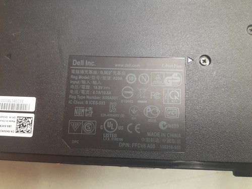 Dell E-Series E-Port Plus II Docking Station con USB 3.0 K09A 0HJVX1 HJVX1 - Foto 3 di 4