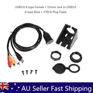 3 5mm Aux Extension Cable Lead Mounting Panel Car Dash Flush Mount