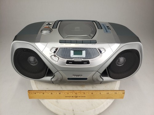 Philips Magnavox AZ1030 CD Cassette Radio Recorder Boombox Tape Vintage Works - Picture 2 of 14