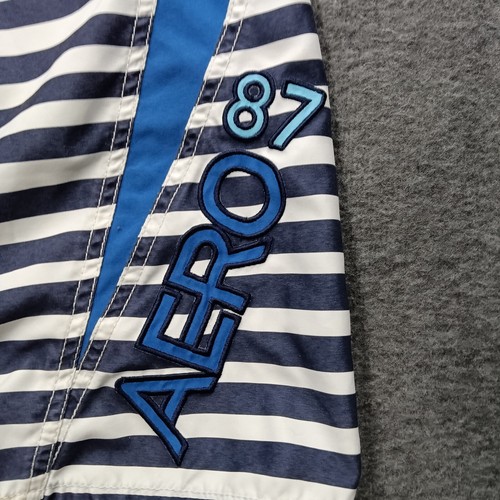 Aeropostale Board Shorts Mens 33 Blue Trunk Swim Suit Drawstring Causal Logo - Picture 3 of 15