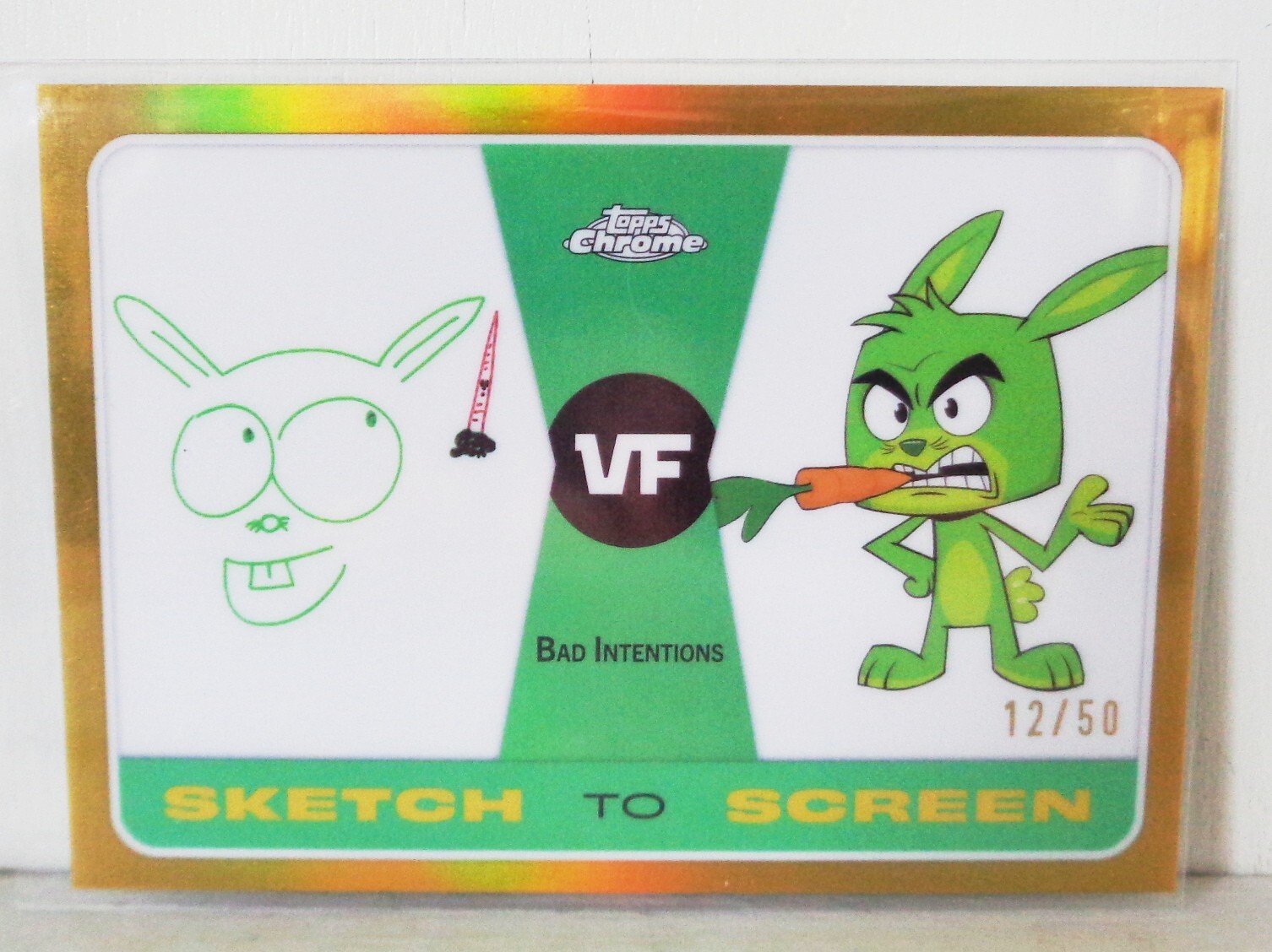 VeeFriends Topps Chrome 2025 #SK-11 Bad Intentions Sketch to Screen 12/50