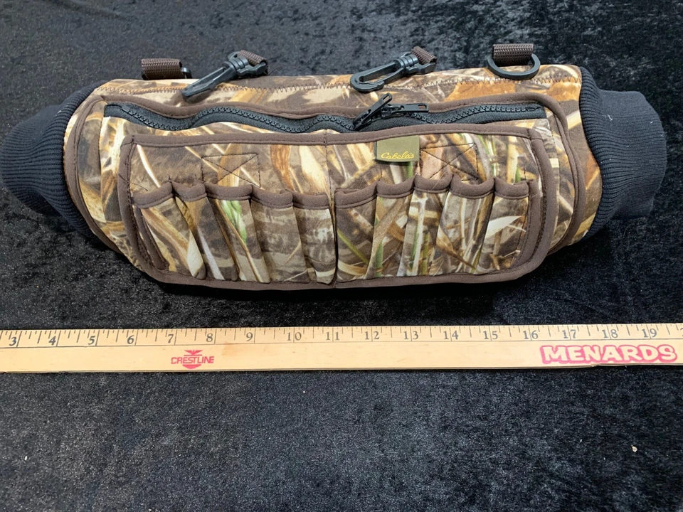 Wader Hand Warmer Shell Holder Cabelas Max 4 Neoprene Fleece Lined Zipped Pocket - Image 3 of 3