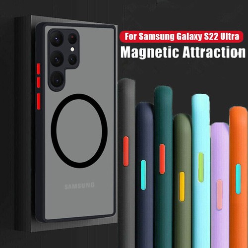 For Samsung S23 Ultra S22 S21 Plus Magnetic ShockProof Case-Magsafe Phone Cover - Afbeelding 1 van 17