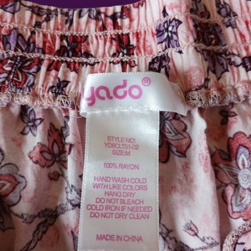 Yado cropped palazzo pants wide leg boho style size medium multicolor - Picture 6 of 9