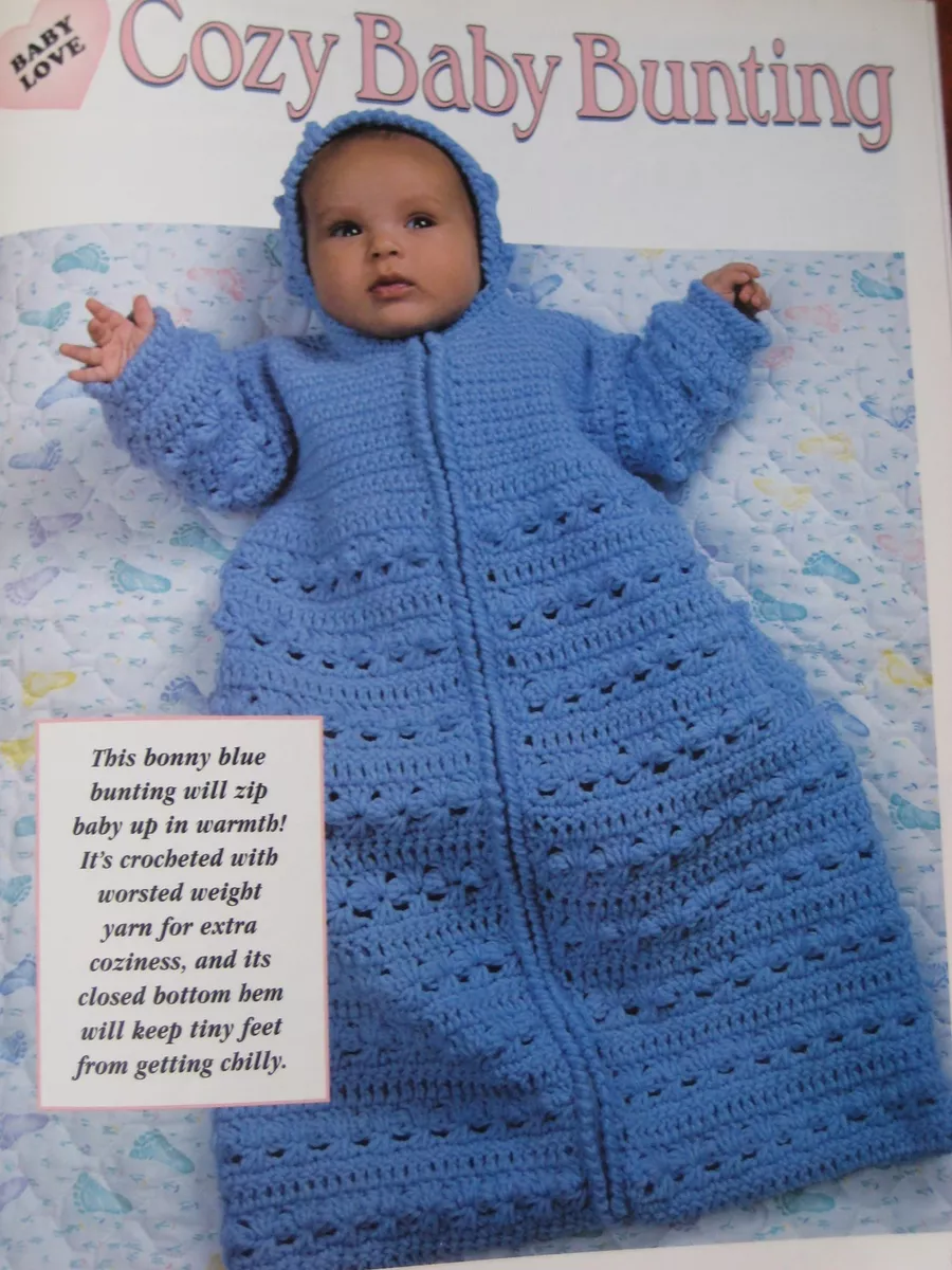 Crochet baby bunting for car seat hot sale