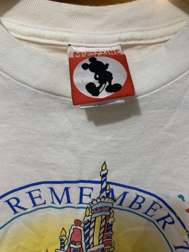 Vintage Walt Disney World 25th Anniversary T-Shirt Time To Remember Mickey Sz L - Picture 7 of 8