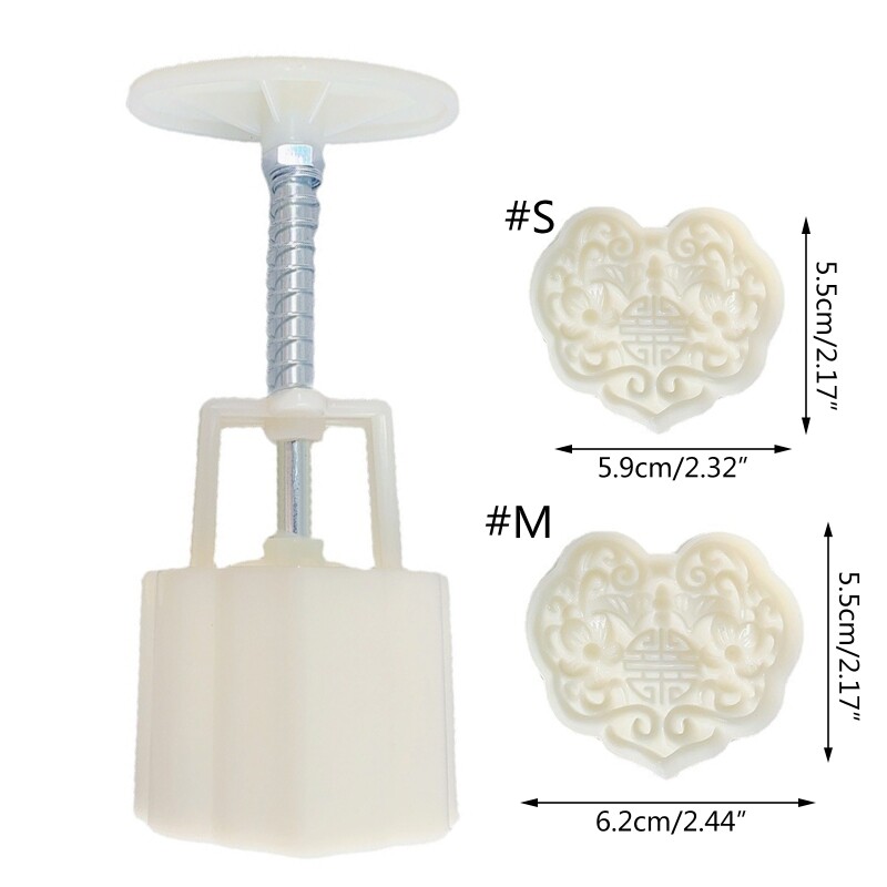 FEI Mooncake Mold 75g With Lion Stamps - DIY Baking Tool For Mid-Autumn Festival