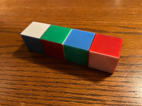 Vintage 1967 Instant Insanity Puzzle Game Blocks Brain Teaser Parker Bros. USA - Picture 5 of 5