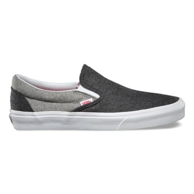 vans slip ons womens gray