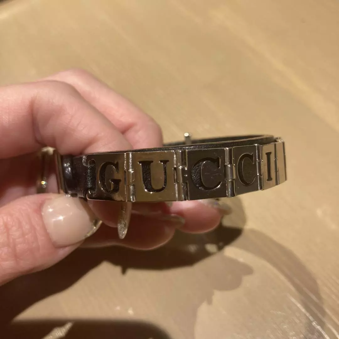 GUCCI Cat Collar Black Leather Pet Supplies F/S From JAPAN