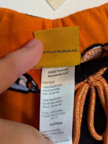 Peanuts Snoopy Woodstock Two Tone Halloween Sleep Pants Joggers Ladies sz XL - Picture 7 of 8