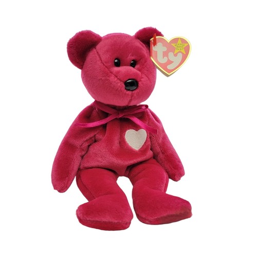 Ty Beanie Baby Original Valentina 1998 Cranberry Heart Vintage Hologram Hangtag - Picture 2 of 11
