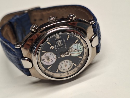 Veglia Titan orologio cronografo uomo automatico 39 mm Valjoux 7750 Titanio - Foto 6 di 16