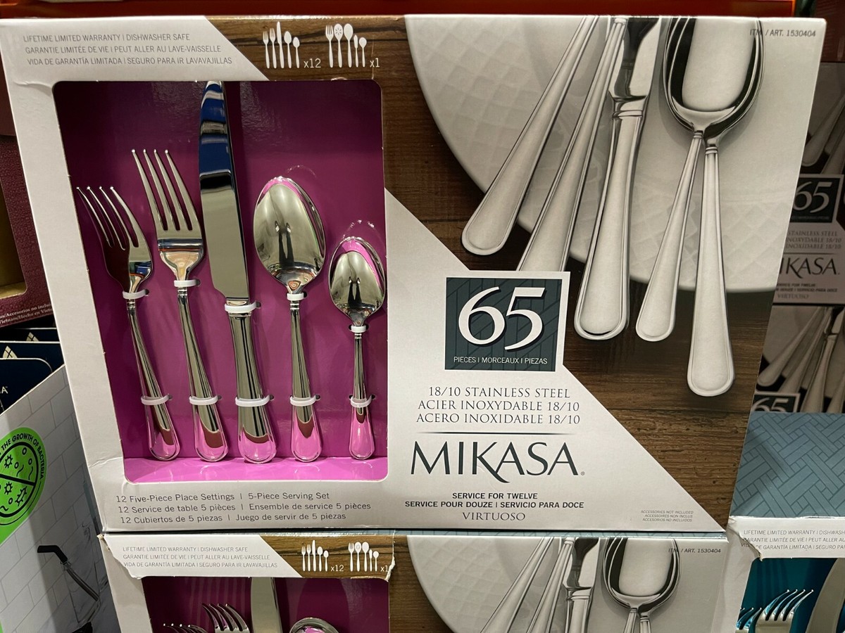 Mikasa Virtuoso 65 piece Flatware Set Service for 12 Knife Fork