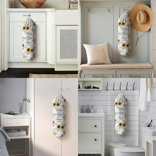 Sunflower Grocery Bag Holder Storage Organizer,Plastic Bag Holder for Garbage Sh - Picture 6 of 12
