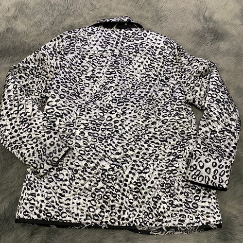Reversible Quilted Jacket All Over Embroidered Scene Leopard Print View Photos - Picture 12 of 12