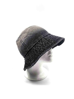 Two Tone Black Denim Bucket Hat Women main image 4