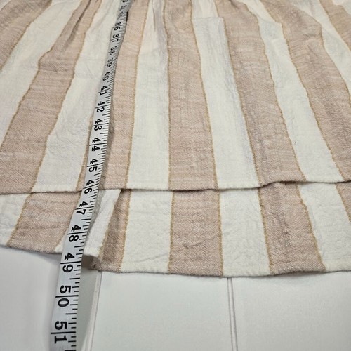 Maeve Anthropologie Size L Tonal Striped Midi Dress Pockets Sleeveless Neutral - Bild 7 von 7