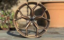 19x8.5 5x112 +32 66.6 Matte Bronze Wheels For Audi A4 A5 A6 A7 S4 Q3 Q5 19 Set 4