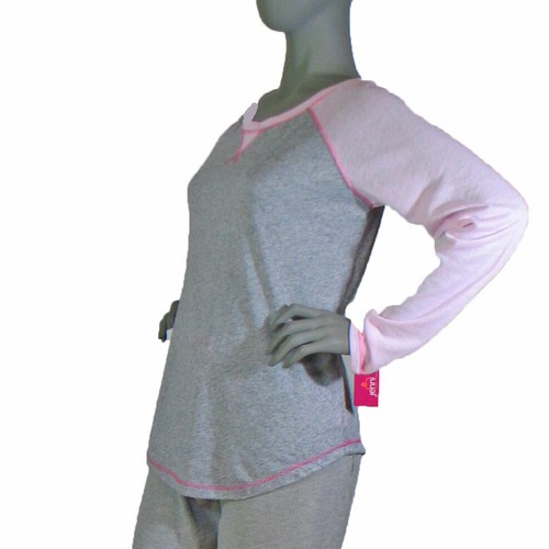 NWT Jenni Intimates Size: L XL Heather Gray & Pink Pajamas Soft Poly Linen Blend - Picture 6 of 12