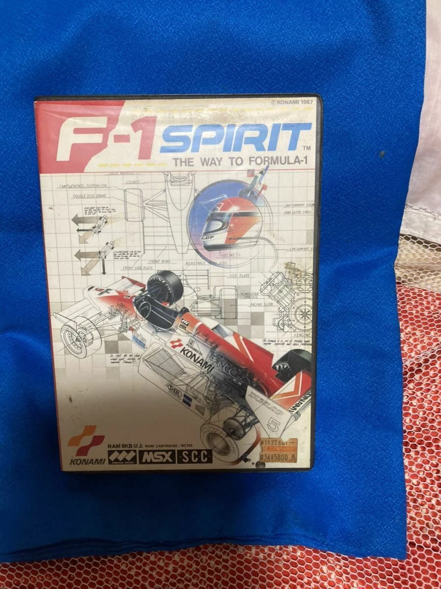 F1 SPIRIT The Way To Formula 1 MSX/MSX2 Game Cartridge Manual and Boxed set