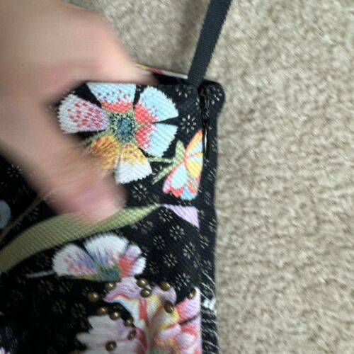 Anthropologie Maeve Ashbury Dress Size 2 Black One-Shoulder Floral Beaded Shift - Picture 9 of 15