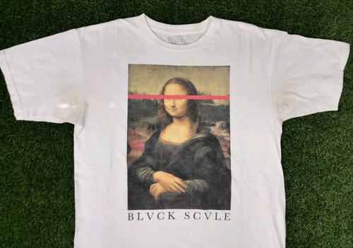 Black Scale Mona Lisa T Shirt Size Medium - Picture 4 of 14