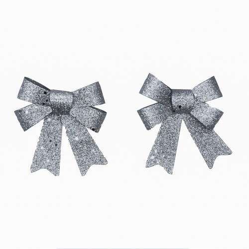 6Pcs Bows Christmas Tree Glitter Bowknot Ornaments 11cm Party Gift Xmas Decor - Picture 16 of 33