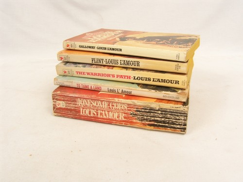 Lot of 5 Louis L'amour Western Novels Paperbacks Used Bantam Books Fair Cond - Foto 2 di 9