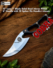 Cobra Movie Knife 13" Blade 10 Spikes on Handle Sylvester stallone Night Slayer