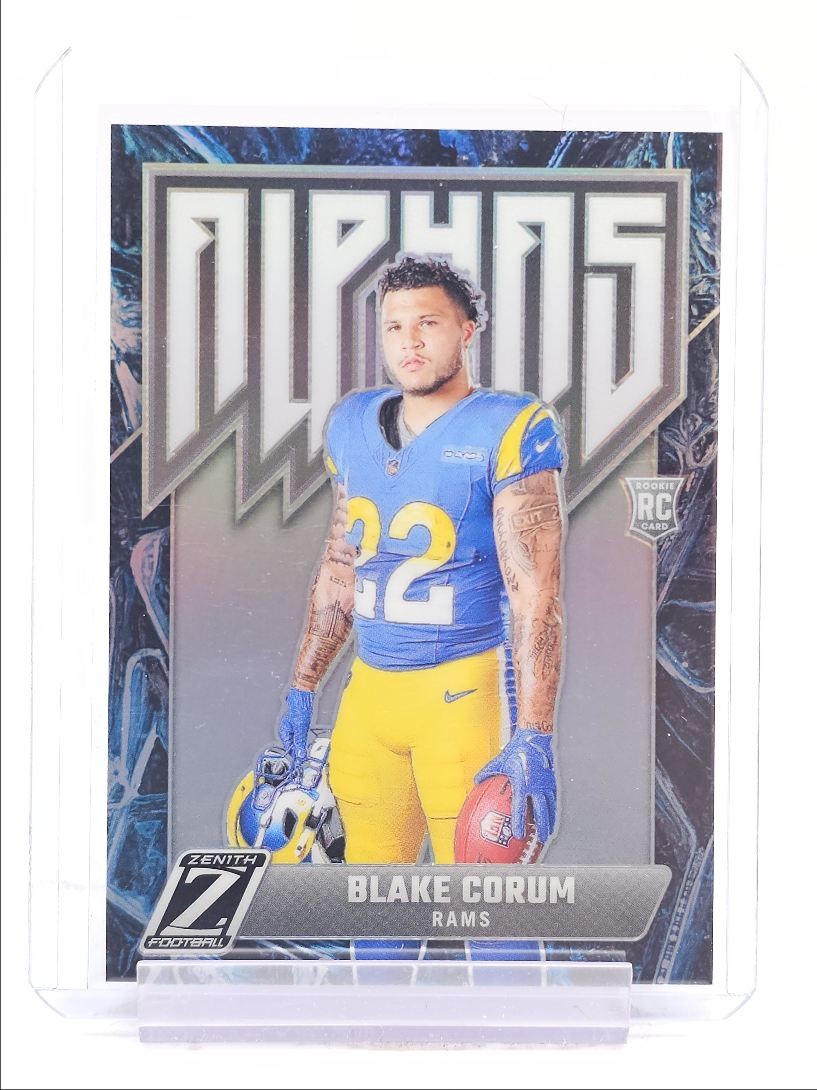 BLAKE CORUM 2024 ZENITH FOOTBALL ROOKIE ALPHAS SP RAMS #12 RC Q5466