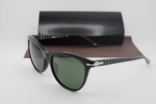 NEW PERSOL 3190-S 95/31 BLACK SILVER CAT EYE AUTHENTIC SUNGLASSES 54-18