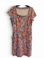 J. McLaughlin Women's Short Sleeve Paisley Dress Summer Beach Size Large