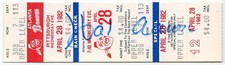 Hank Aaron Signed Autographed Baseball Ticket 1982 HOF Induction Year PSA COA!