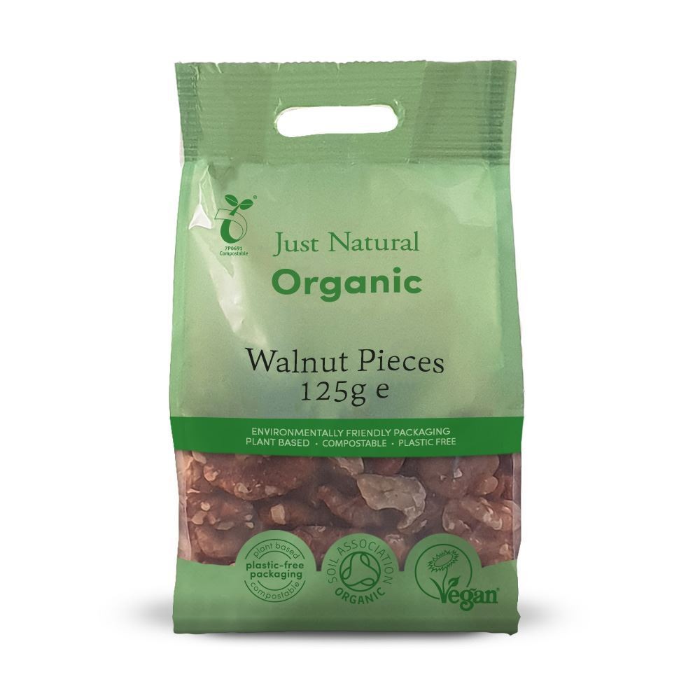 Just Natural Organic Organic Walnut Pieces 125g - 2 Pack