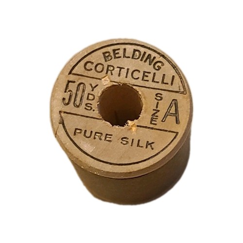 Vintage Seidenfaden Belding Corticelli 5840 Seide / Fliegengarn / Holz / Gr. A 50y - Bild 3 von 3