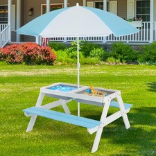 Mesa de picnic para niños Kotek 3 en 1 mesa de arena y agua con mesa desmontable 2