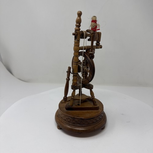 Vintage Handmade Switzerland Mini Musical No. 46 The Old Spinning Wheel - Picture 3 of 15