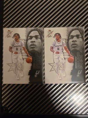 Panini Court Kings 2024-25 Stephon Castle Double Exposure #25 Spurs 2 Card Lot