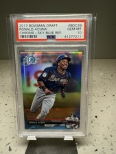 2017 Bowman Draft - Chrome Ronald Acuña Jr. #BDC-39 Sky Blue Refractor /399 (RC)