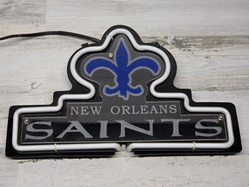 New Orleans Saints Small Neon Sign 12.5" X 8.5" Bar Mancave Garage - Picture 5 of 10