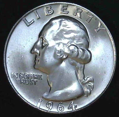 1964-D 25C Washington BU 90% Silver 26uww0204-12