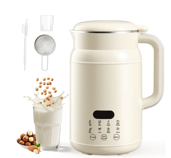 Máquina para hacer leche de nueces TINANA 8 en 1, 32 oz soja, almendra, avena, leche de coco