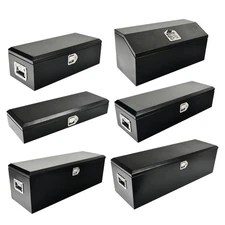 Steel 30"/35"/39"/44"/48" Tool Box Truck Bed Pickup Trailer Storage Toolbox+Lock