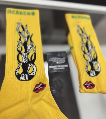 Größe Small (4-6 US) - Chrome Hearts X Matty Boy Flame Socken "schwarz" | NEU! - Bild 4 von 10