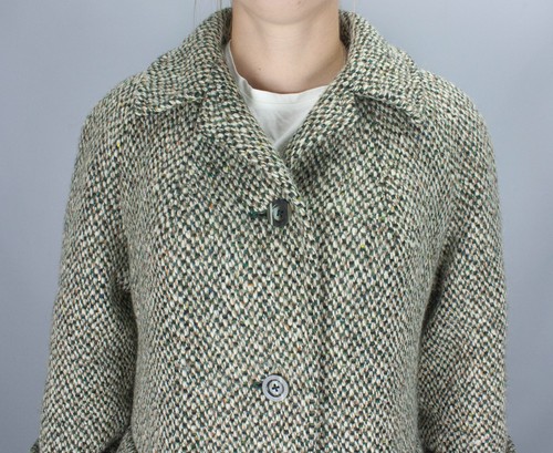 VTG Aquascutum Womens Tweed Short Coat Multicolor Blazer Size UK 14 Made in UK - Picture 18 of 24